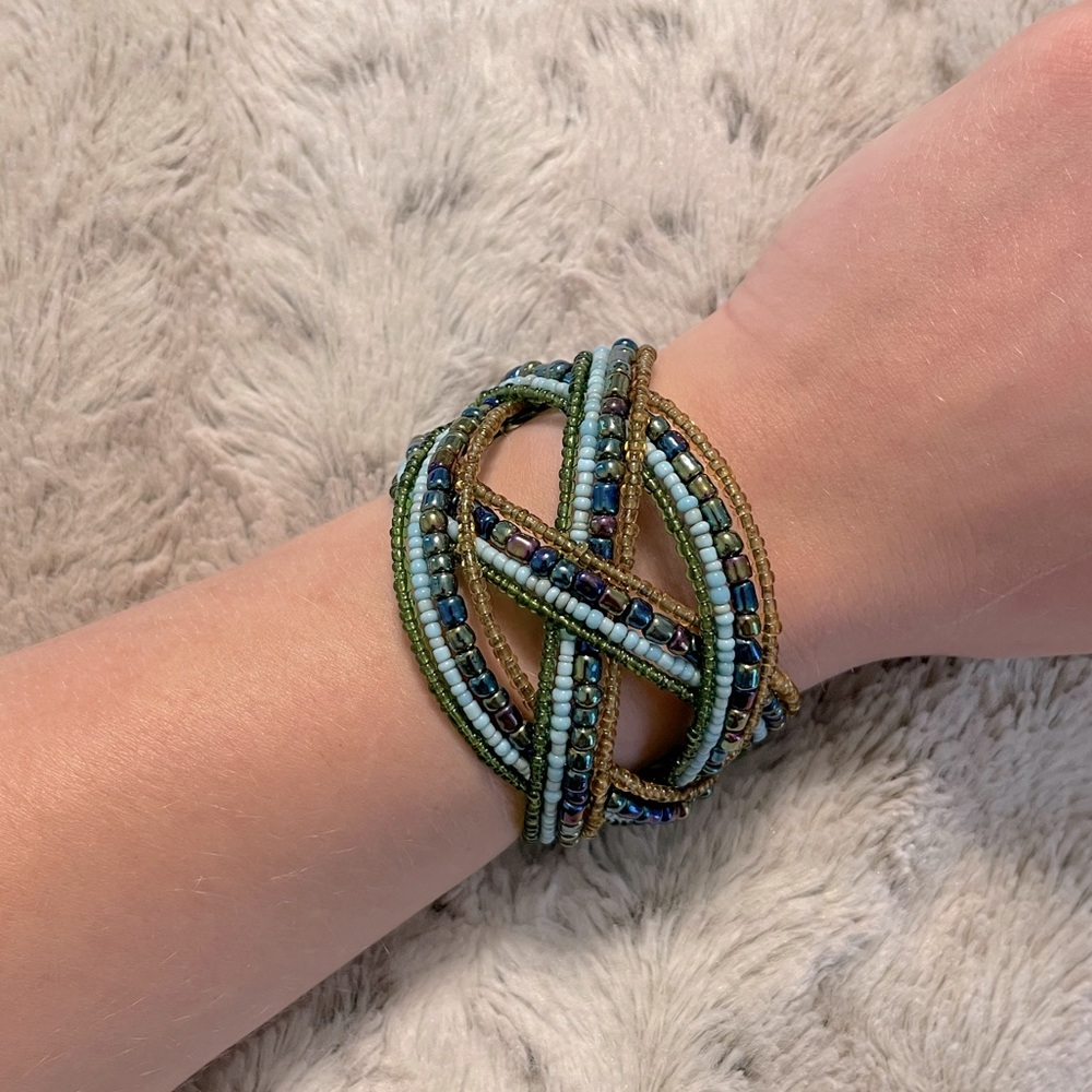Beaded Bangle Bracelet